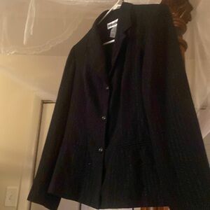 Black and silver jacket pinstripe